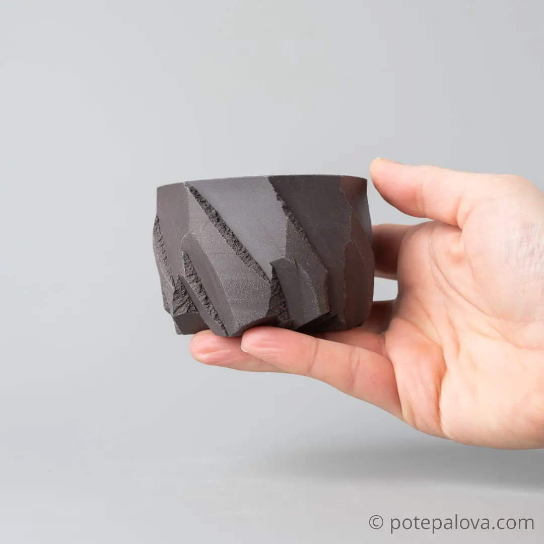 картинка Стакан Обсидиан малый с черной глазурью 130 мл - DishWishes.Ru