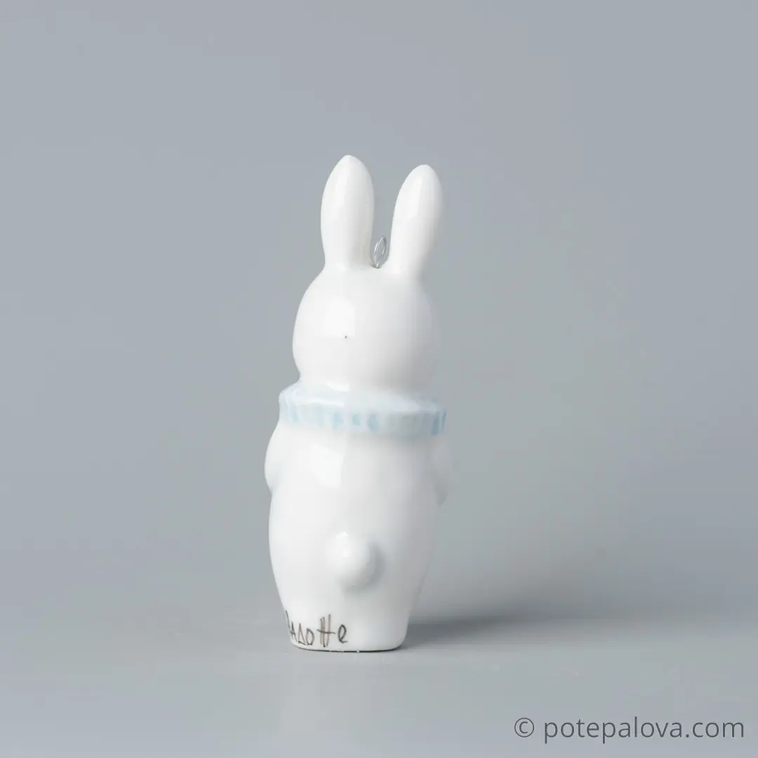 картинка Фарфоровая игрушка "Зайчик в жабо" 6  - DishWishes.Ru