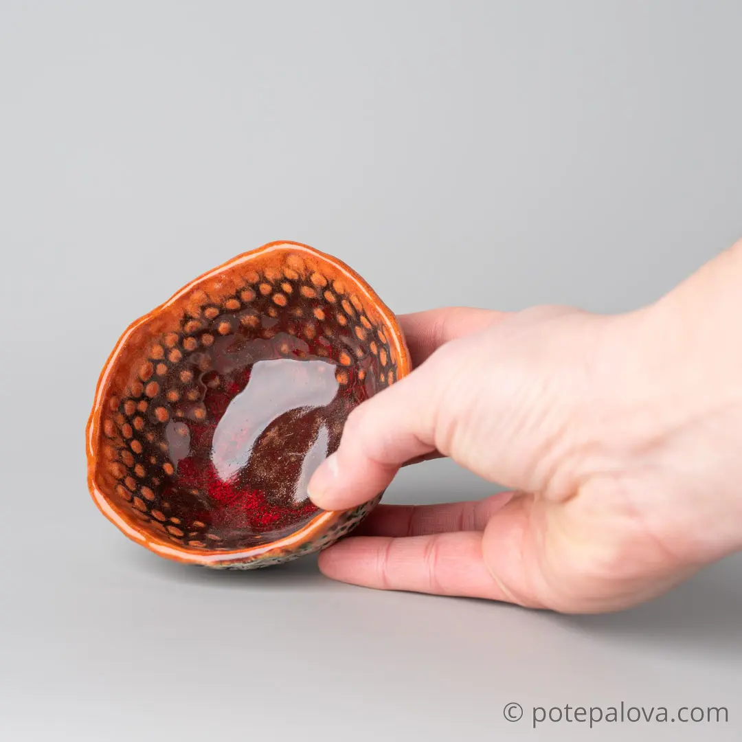 картинка Миска Niboqua малая оранжево-красная - DishWishes.Ru