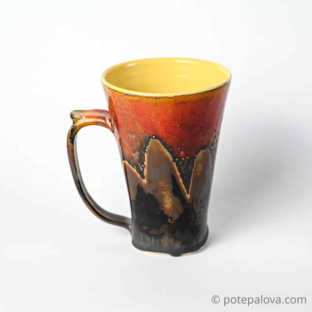 картинка Высокая кружка Pottery Atelier красно-коричневая - DishWishes.Ru