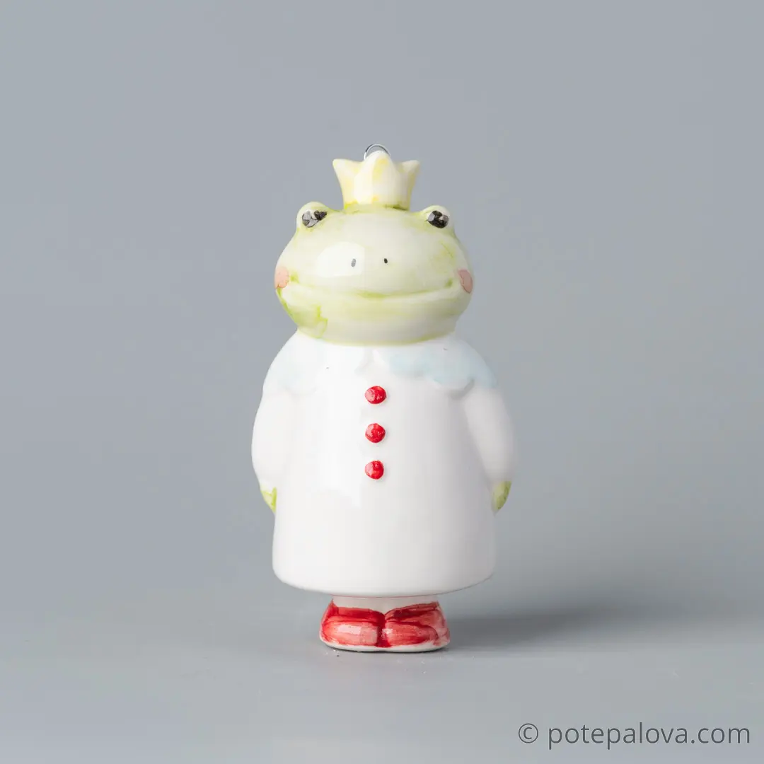 картинка Фарфоровая игрушка "Лягушка" 1 - DishWishes.Ru
