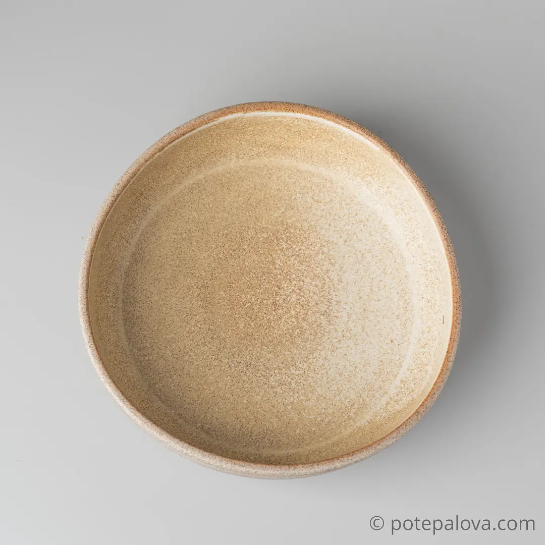 картинка Боул гончарный Sigma "Песочный" большой  18 см - 2 - DishWishes.Ru