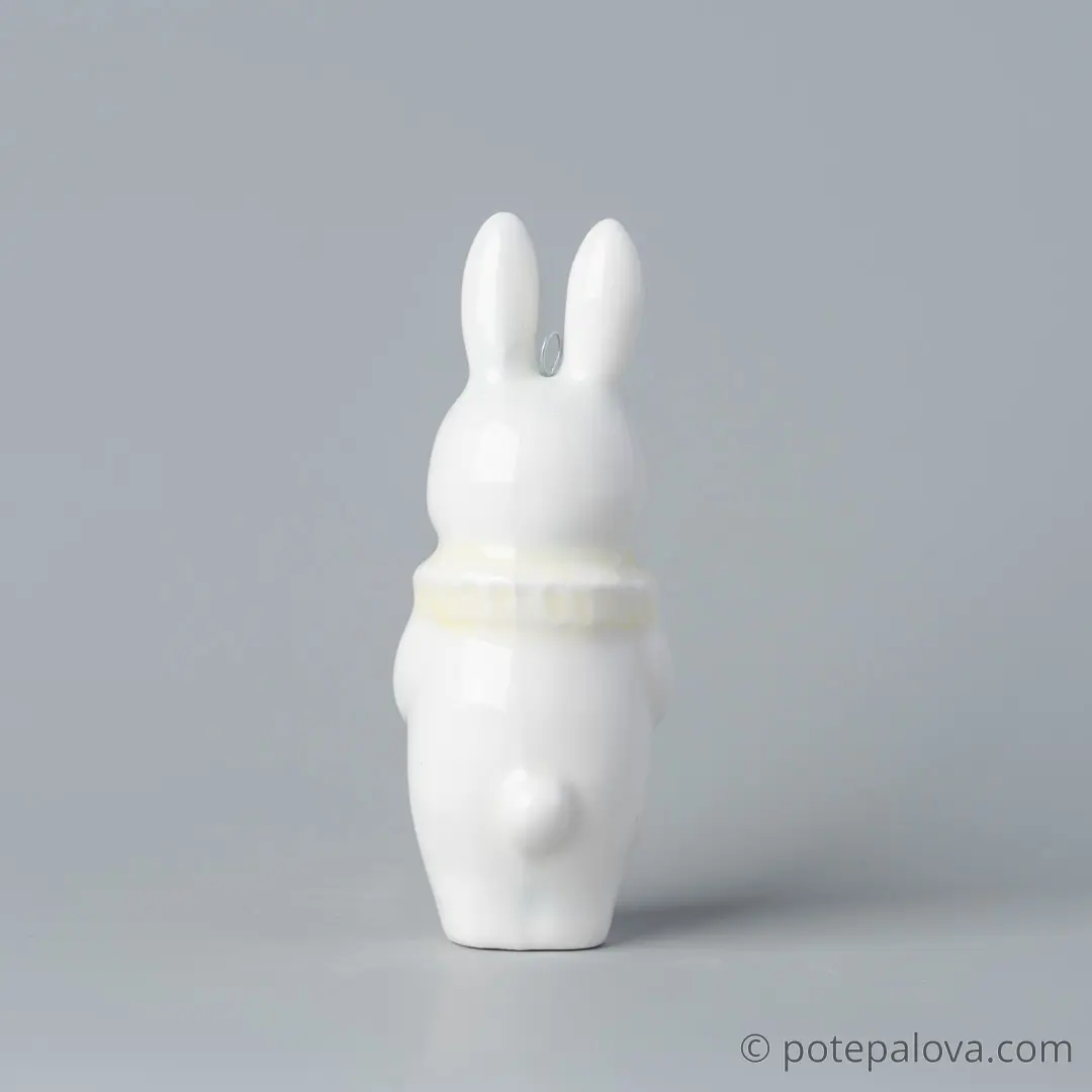 картинка Фарфоровая игрушка "Зайчик в жабо" 5 - DishWishes.Ru