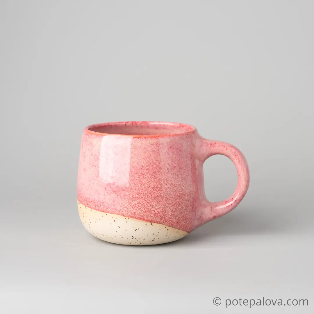 картинка Кружка гончарная Sigma розовая "Груша" 2 - 420 мл - DishWishes.Ru