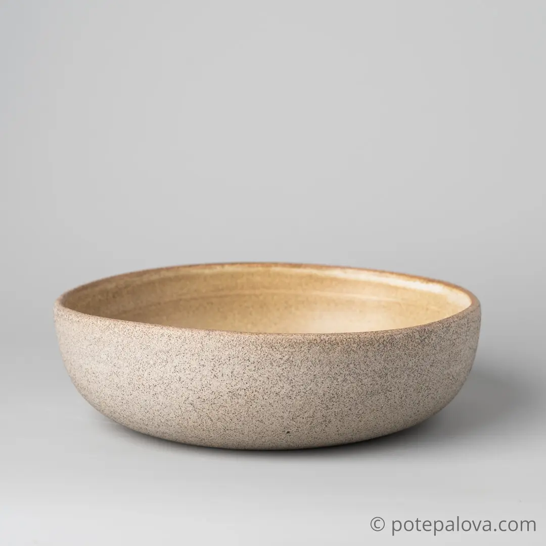 картинка Боул гончарный Sigma "Песочный" большой  18 см - 2 - DishWishes.Ru