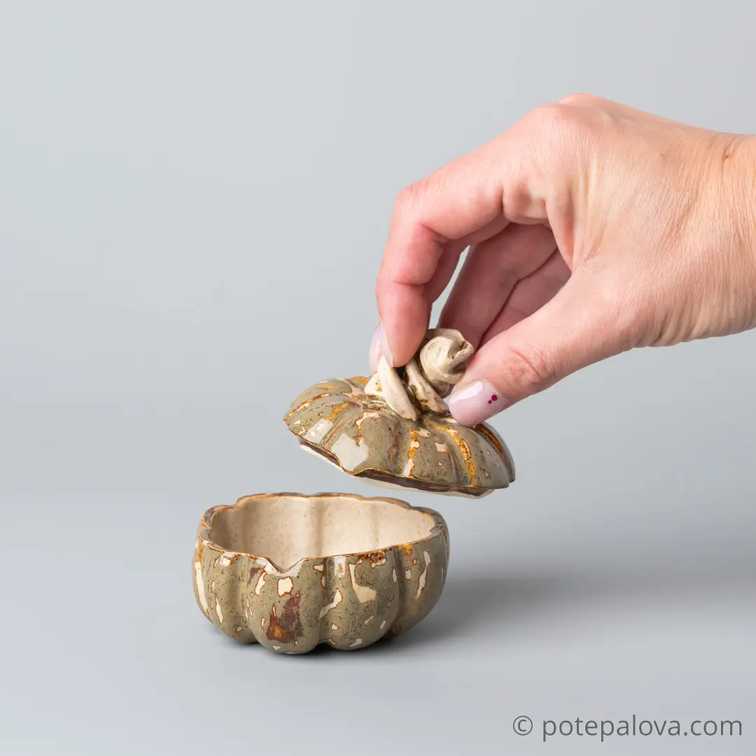 картинка Керамическая тыковка пятнистая малая - DishWishes.Ru