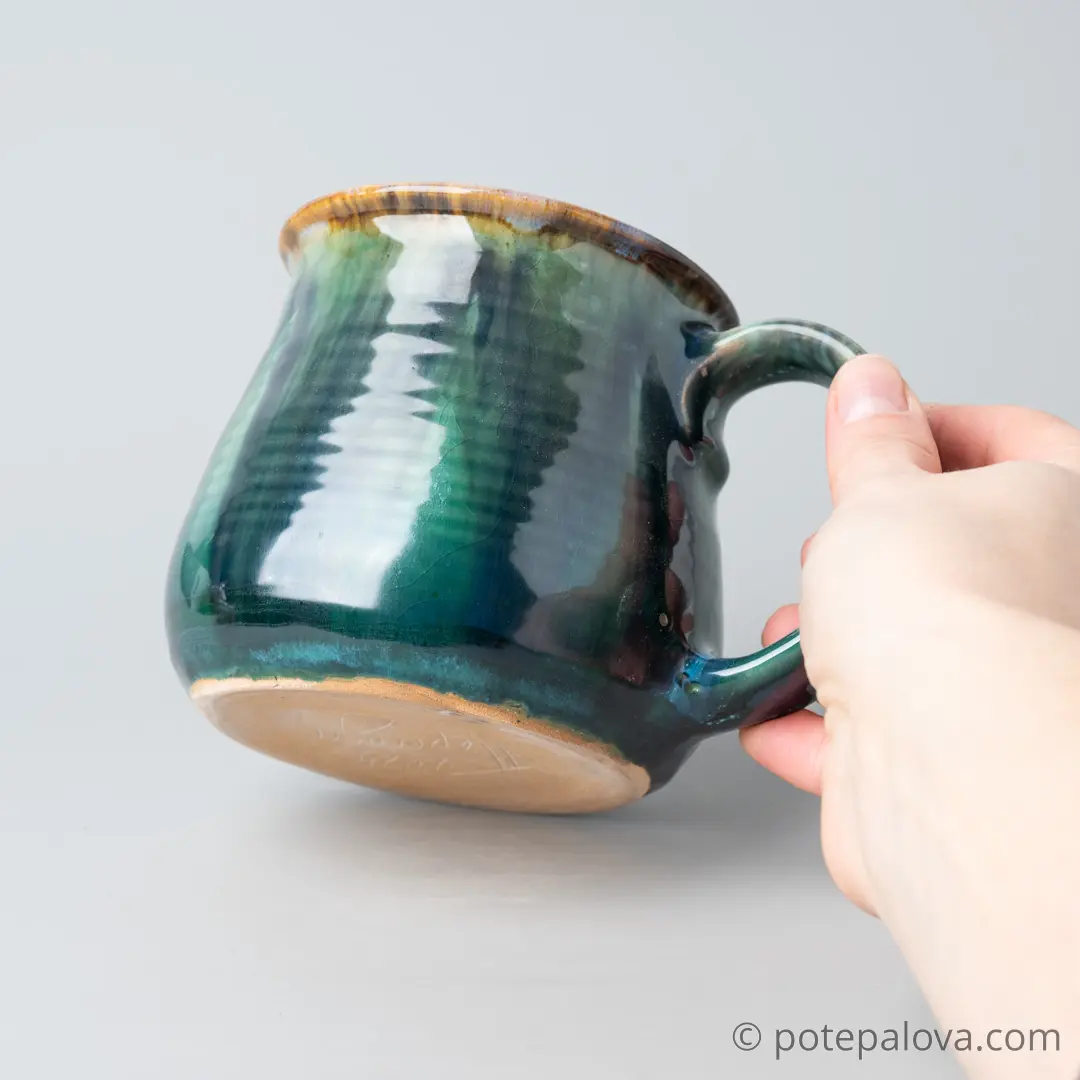 картинка Кружка Юрия Пересады большая зеленая  - DishWishes.Ru