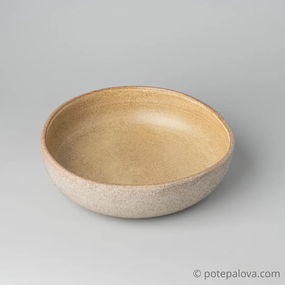 картинка Боул гончарный Sigma "Песочный" большой  18 см - 1 - DishWishes.Ru