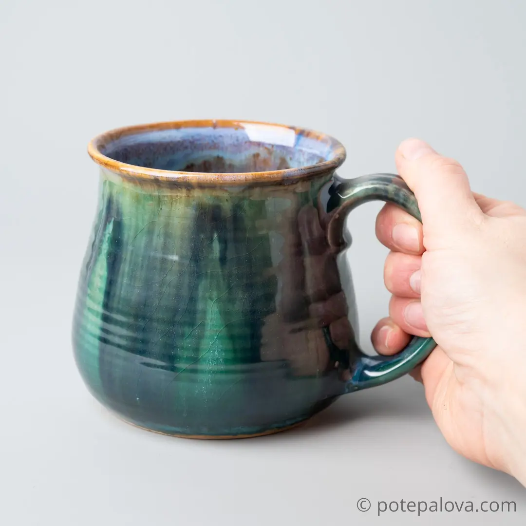 картинка Кружка Юрия Пересады большая зеленая  - DishWishes.Ru