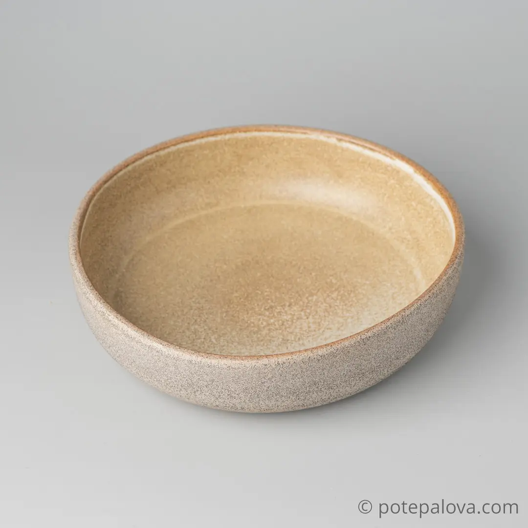 картинка Боул гончарный Sigma "Песочный" большой  18 см - 2 - DishWishes.Ru