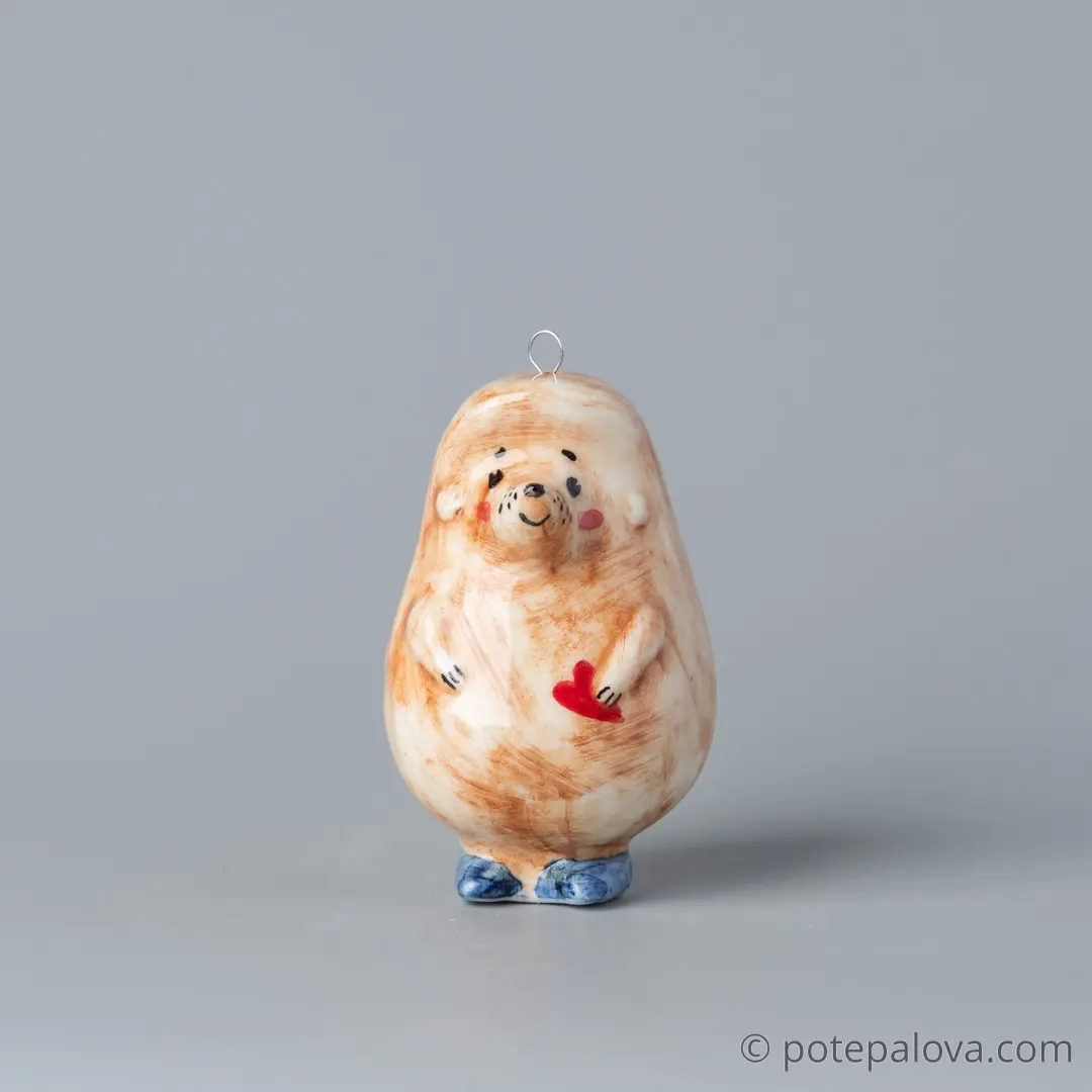 картинка Фарфоровая игрушка "Ёжик" 3 - DishWishes.Ru