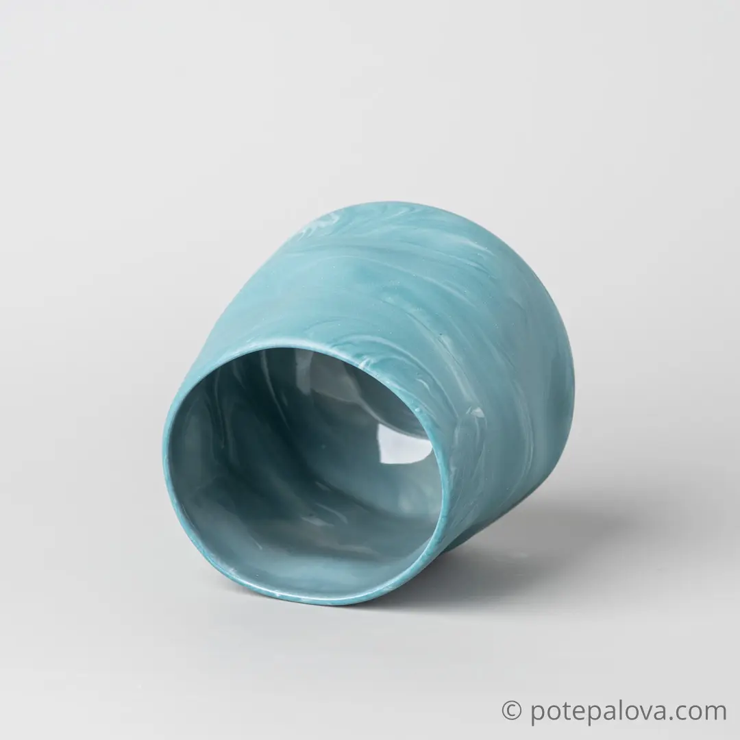 картинка Стакан фарфоровый Sigma Diamond "Морской" 300 мл - 1 - DishWishes.Ru