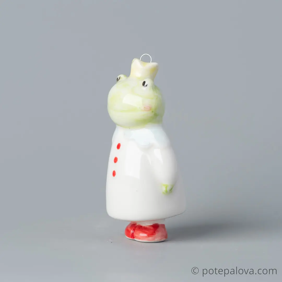 картинка Фарфоровая игрушка "Лягушка" 2 - DishWishes.Ru