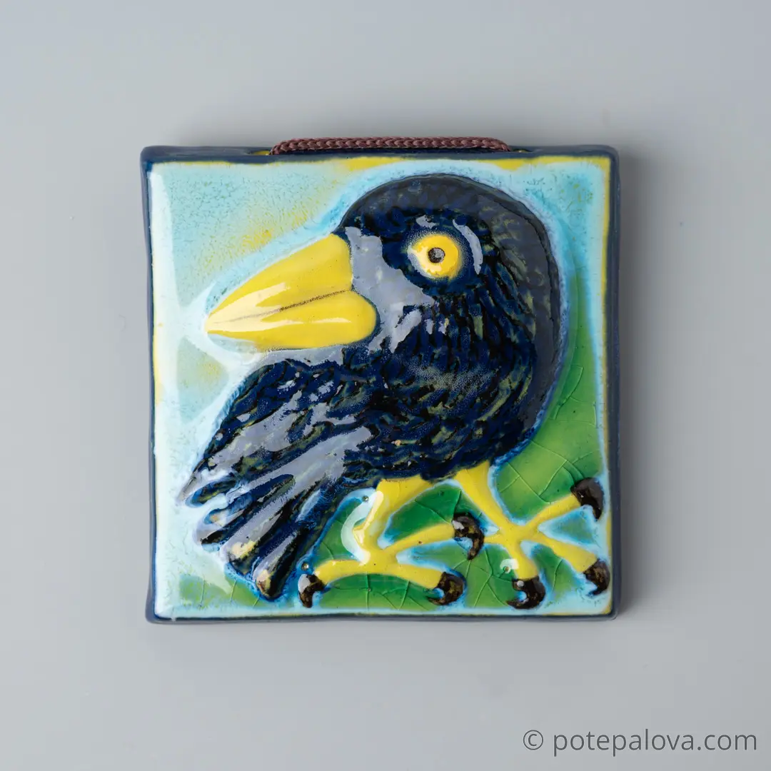 картинка Керамический изразец "Птичка" 2 - DishWishes.Ru