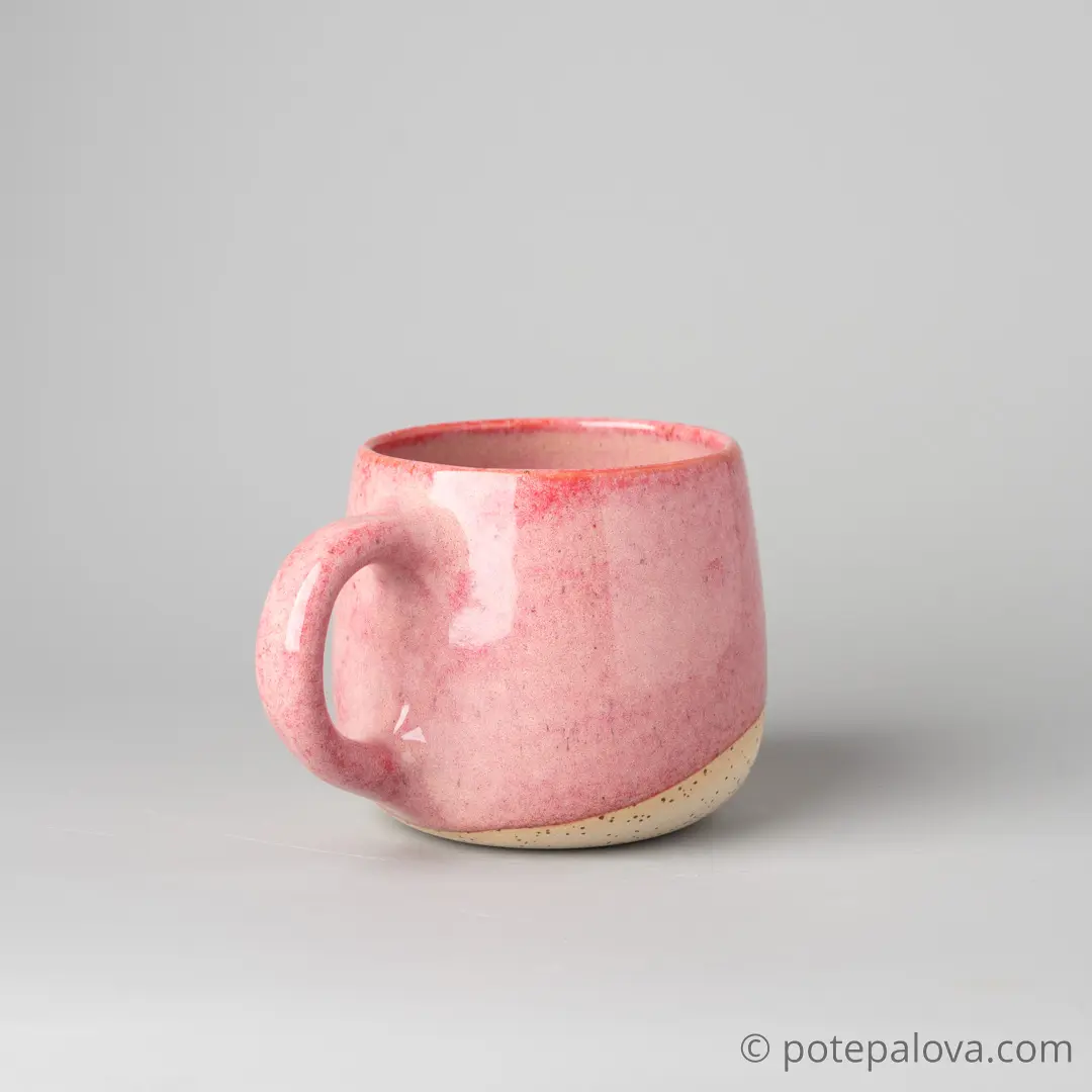 картинка Кружка гончарная Sigma розовая "Груша" 2 - 420 мл - DishWishes.Ru