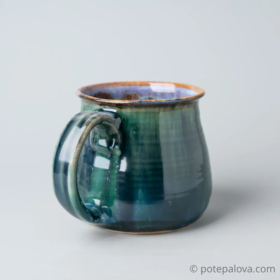 картинка Кружка Юрия Пересады большая зеленая  - DishWishes.Ru