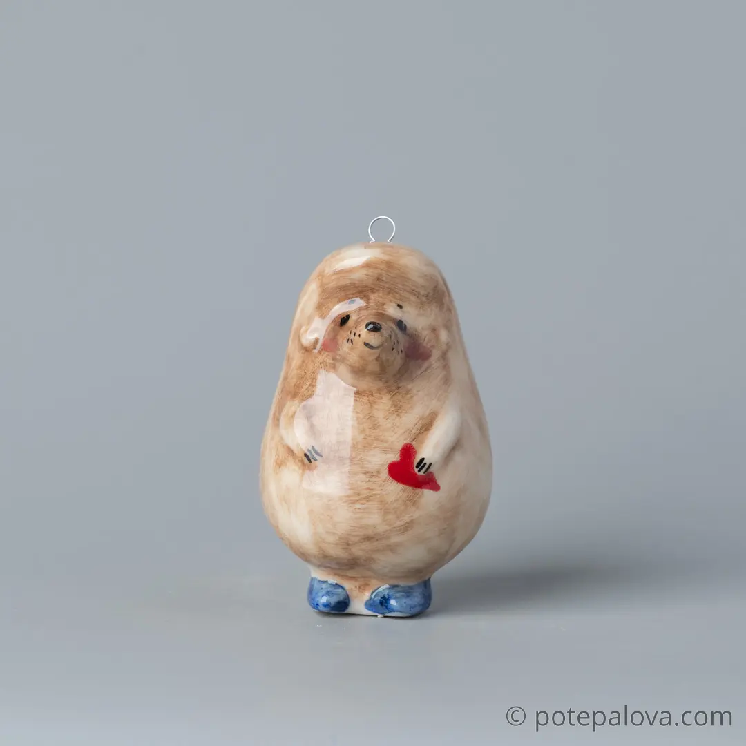 картинка Фарфоровая игрушка "Ёжик" 4 - DishWishes.Ru