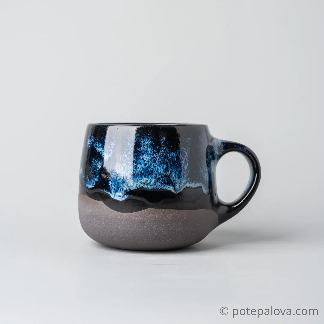 картинка Кружка гончарная Sigma темно-синяя 1 - 480 мл - DishWishes.Ru