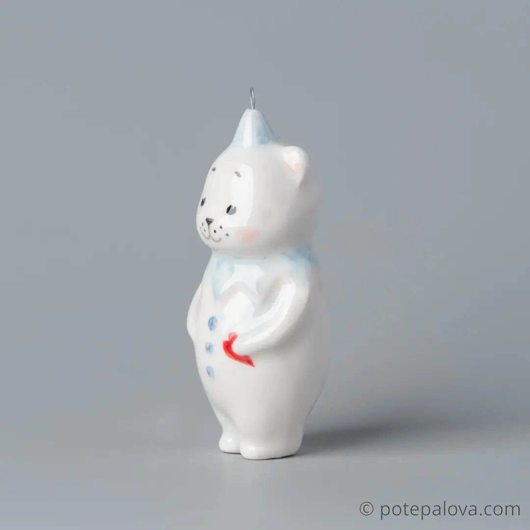 картинка Фарфоровая игрушка "Белый мишка" 2 - DishWishes.Ru