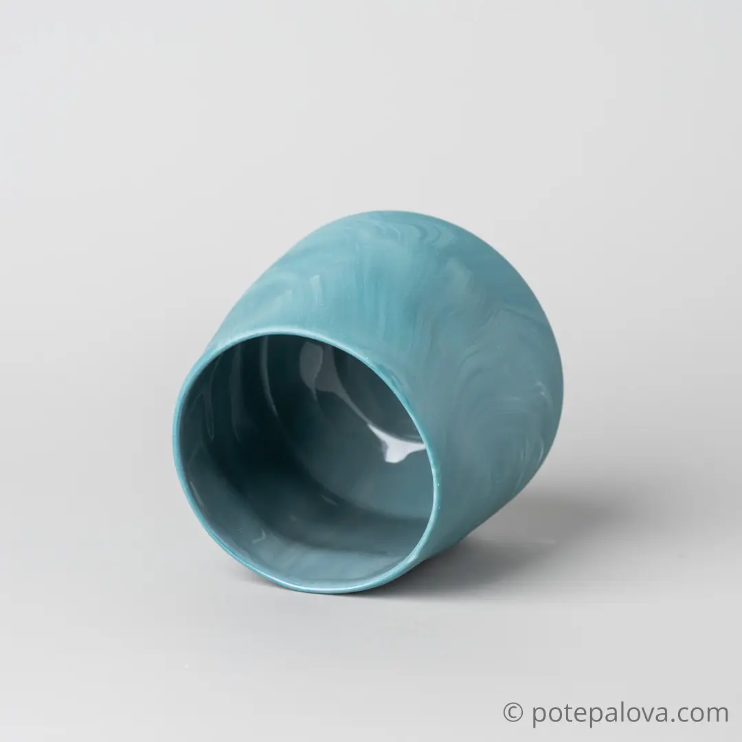 картинка Стакан фарфоровый Sigma Diamond "Морской" 300 мл - 2 - DishWishes.Ru