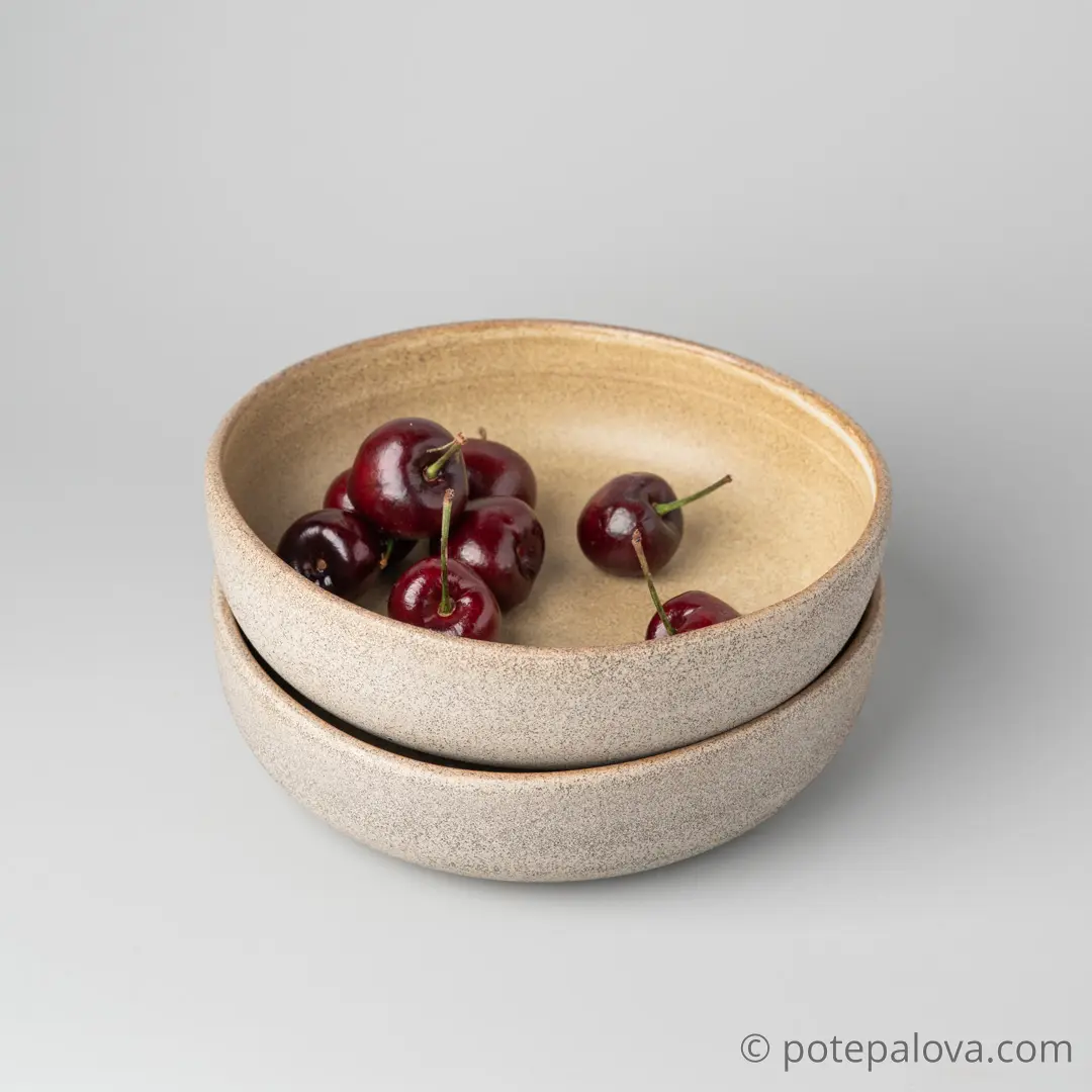 картинка Боул гончарный Sigma "Песочный" большой  18 см - 1 - DishWishes.Ru