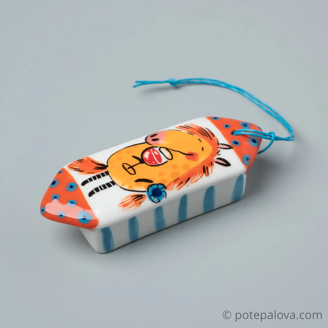 картинка Елочная игрушка в форме конфеты "Лошадка с винишком" - DishWishes.Ru