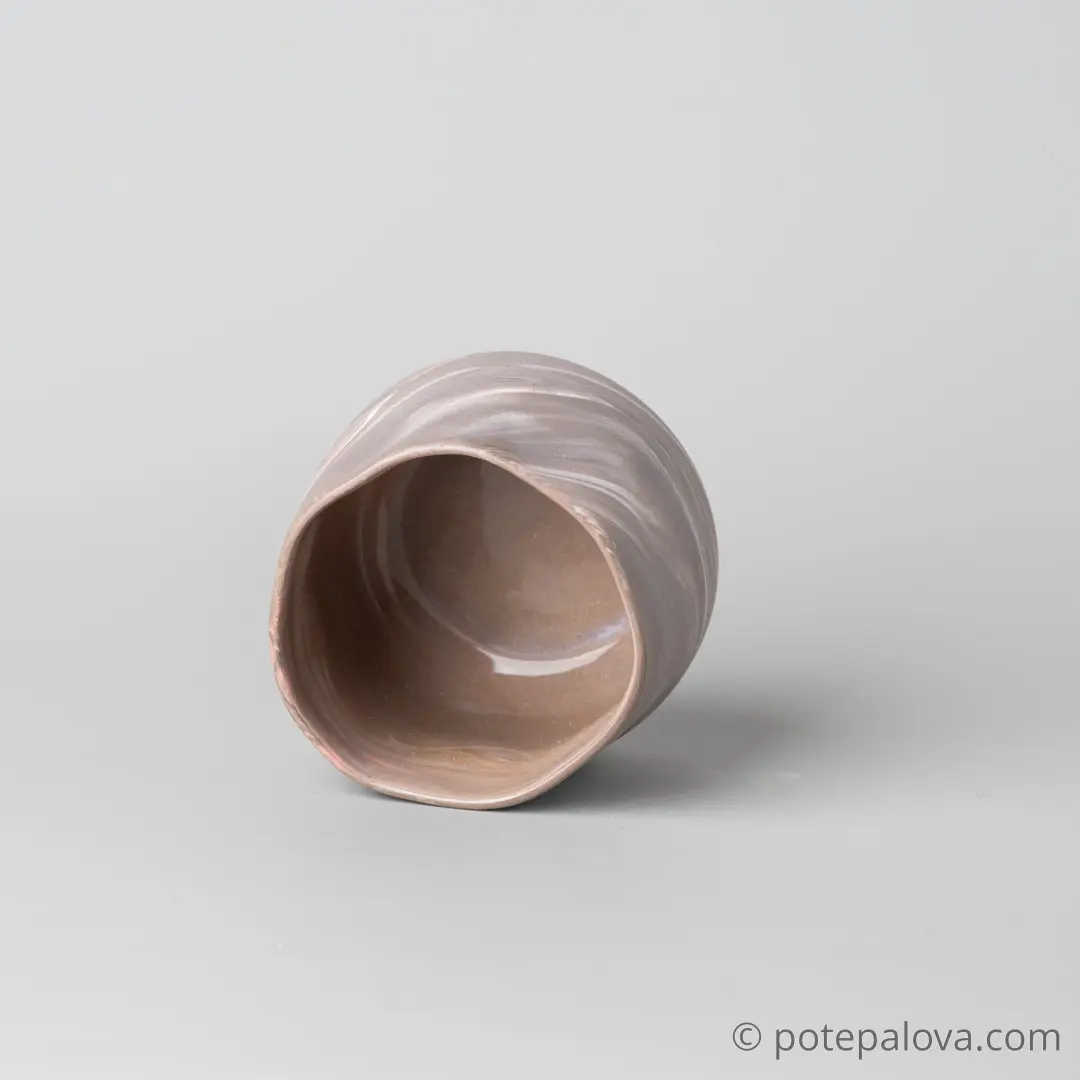картинка Стакан фарфоровый малый Sigma "Бежевый мрамор" 190 мл - 2 - DishWishes.Ru