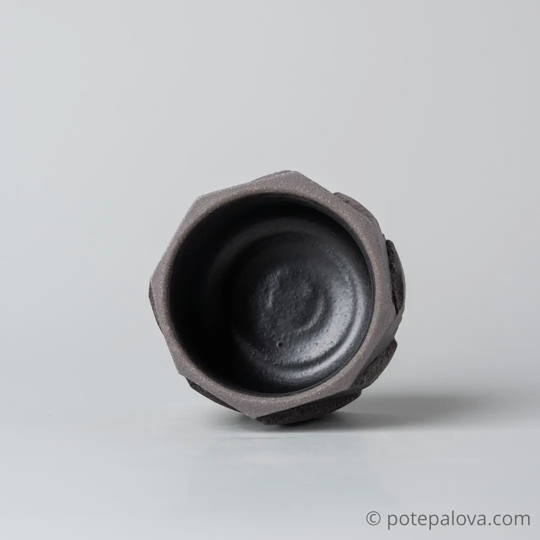 картинка Стакан Обсидиан малый с черной глазурью 130 мл - DishWishes.Ru