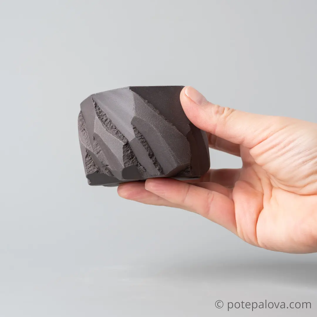 картинка Стакан Обсидиан малый с красной глазурью 130 мл - DishWishes.Ru