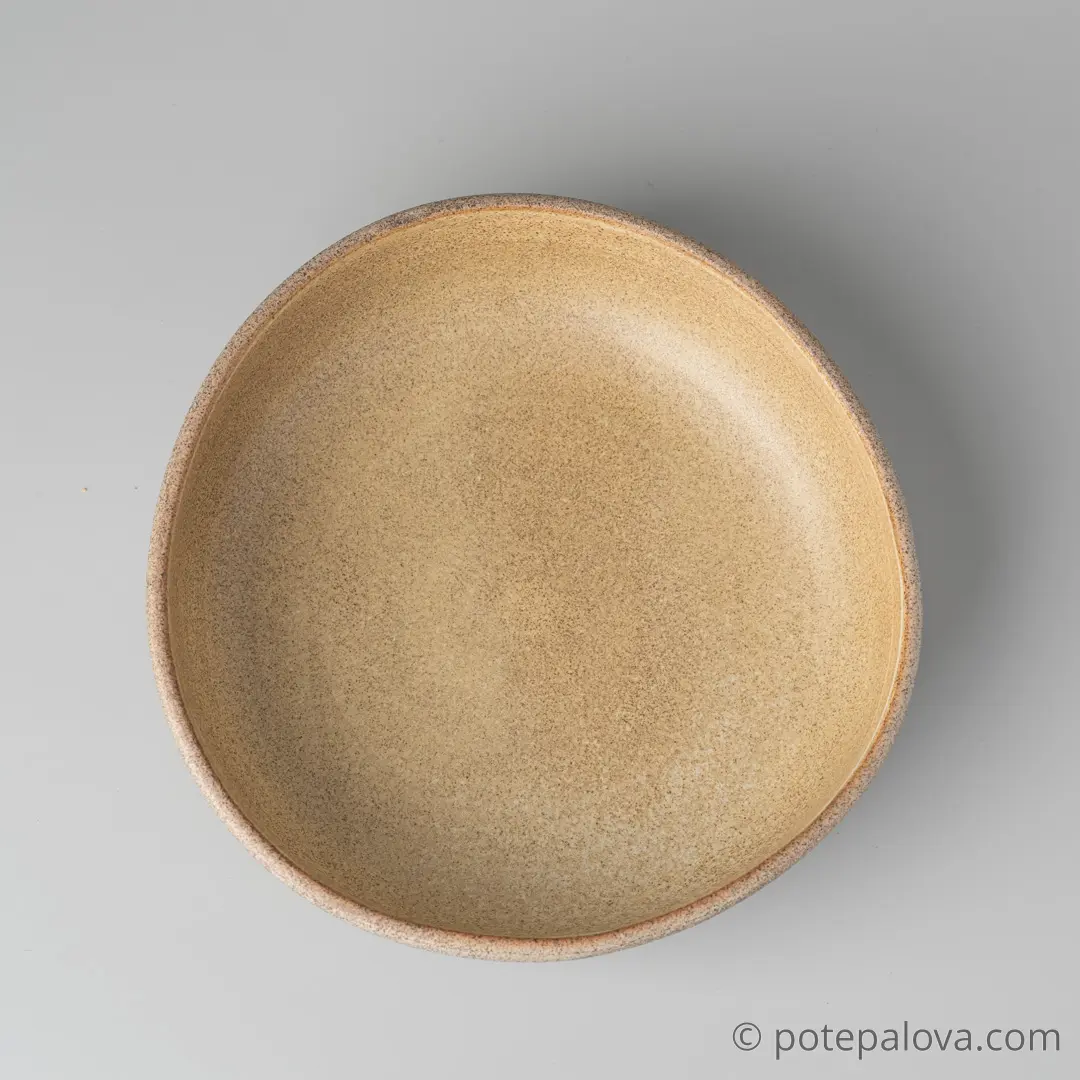 картинка Боул гончарный Sigma "Песочный" большой  18 см - 1 - DishWishes.Ru