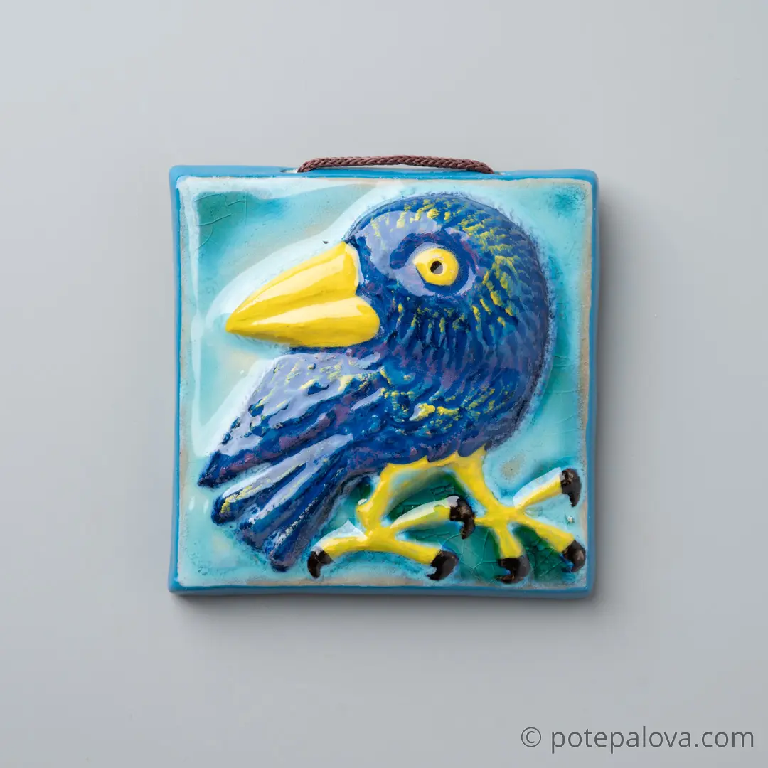 картинка Керамический изразец "Птичка" 1 - DishWishes.Ru