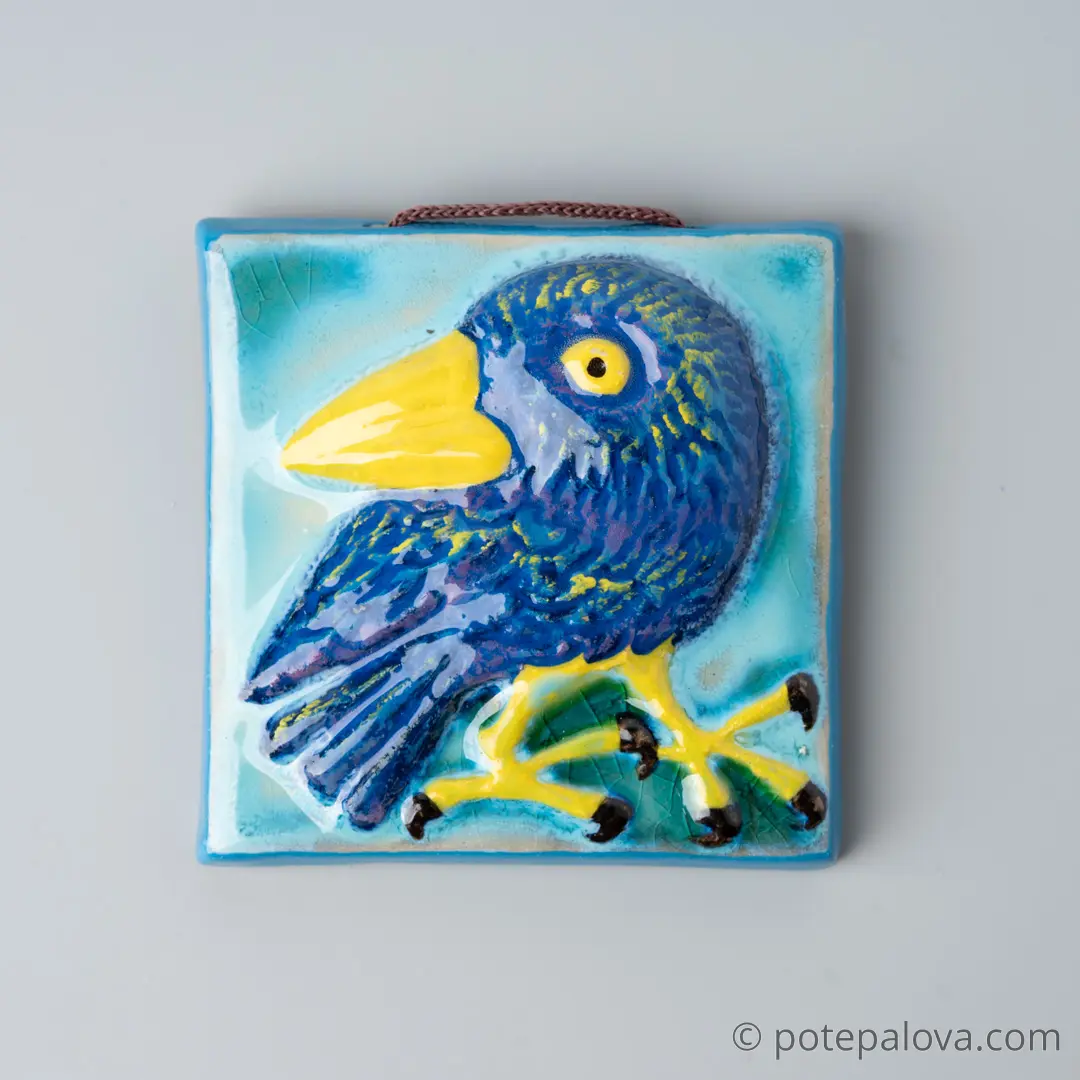 картинка Керамический изразец "Птичка" 1 - DishWishes.Ru