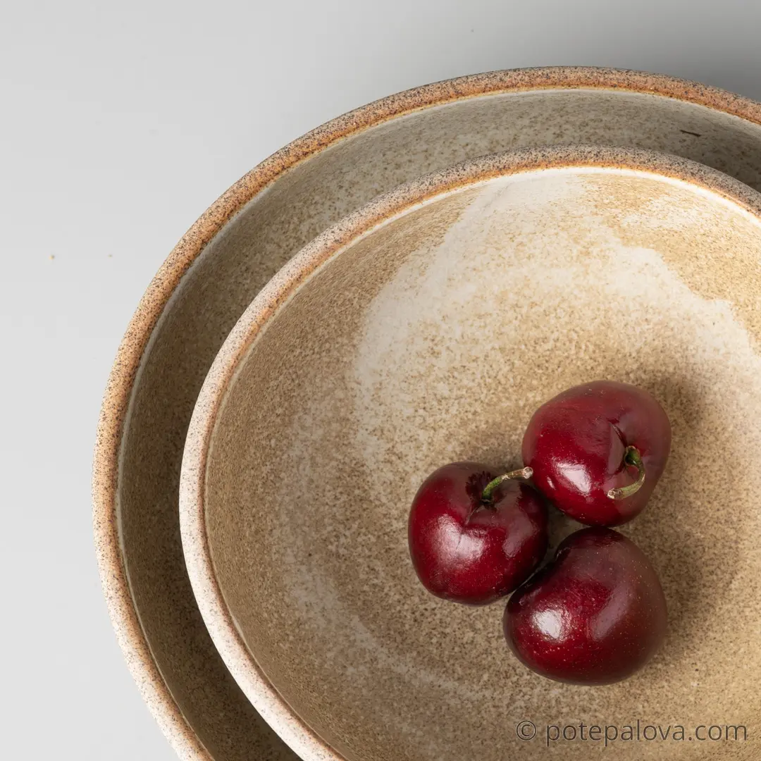 картинка Боул гончарный Sigma "Песочный" большой  18 см - 2 - DishWishes.Ru