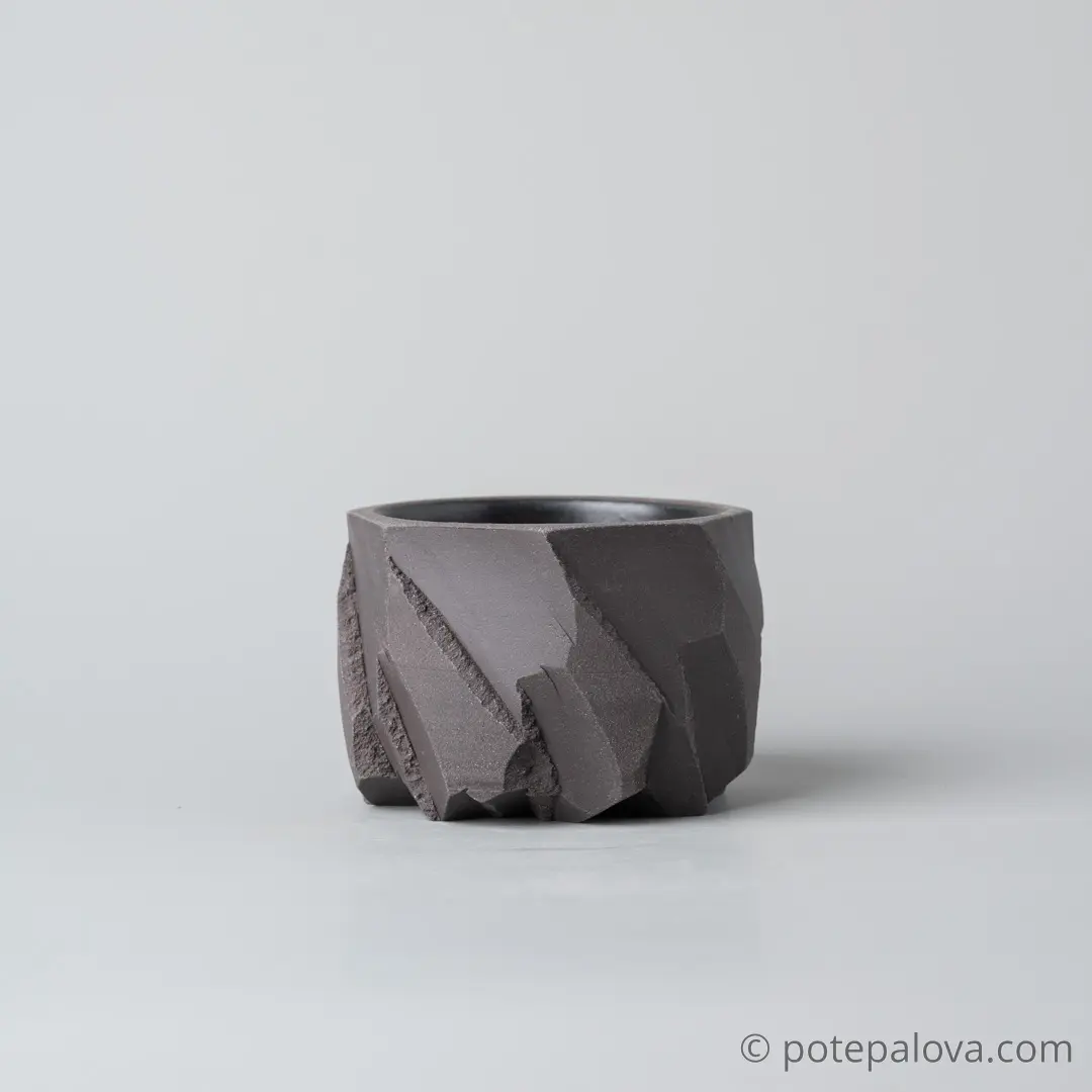 картинка Стакан Обсидиан малый с черной глазурью 130 мл - DishWishes.Ru