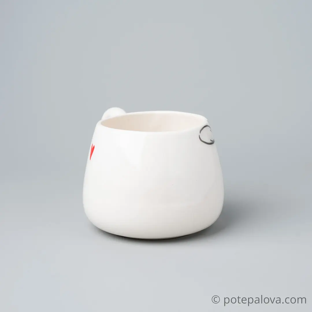картинка Чашка с росписью "Зайцы-обнимайцы" - DishWishes.Ru