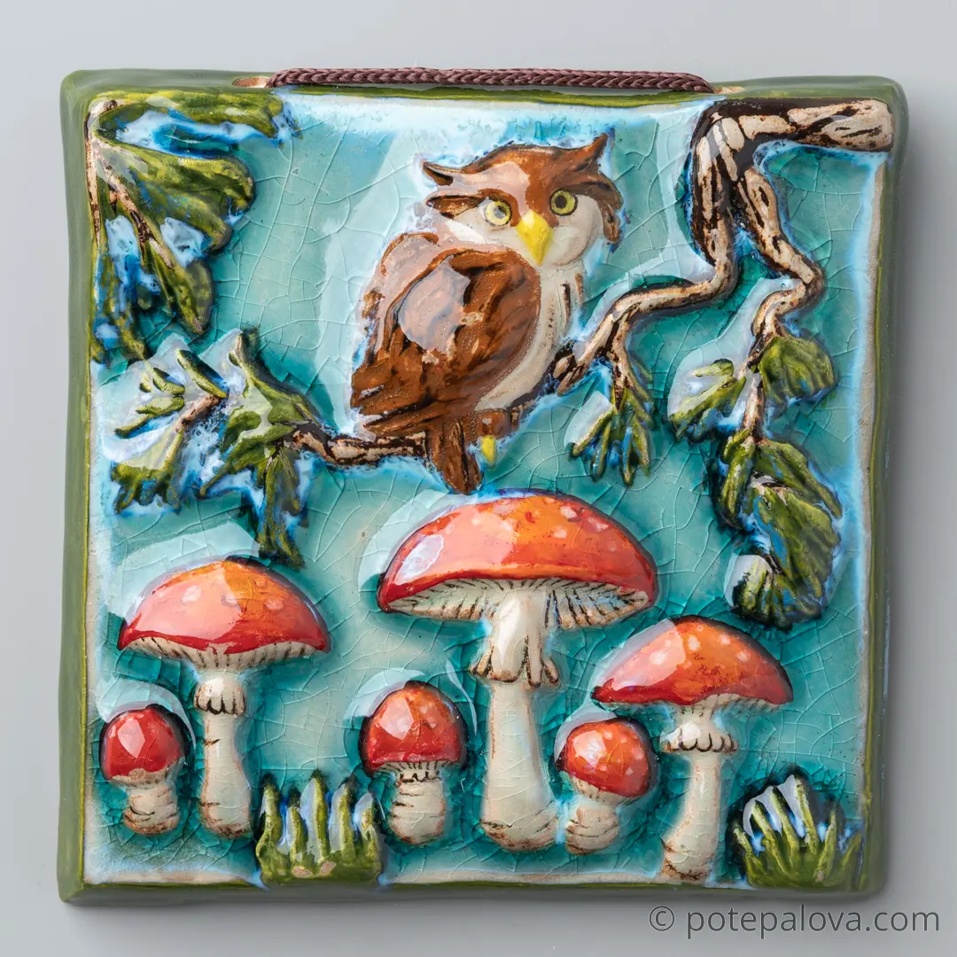 картинка Керамический изразец "Заколдованный лес" - DishWishes.Ru