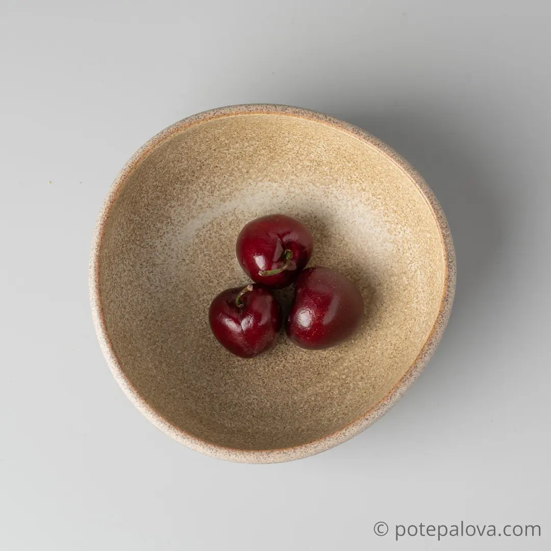 картинка Боул гончарный Sigma "Песочный" малый  14 см - 2 - DishWishes.Ru