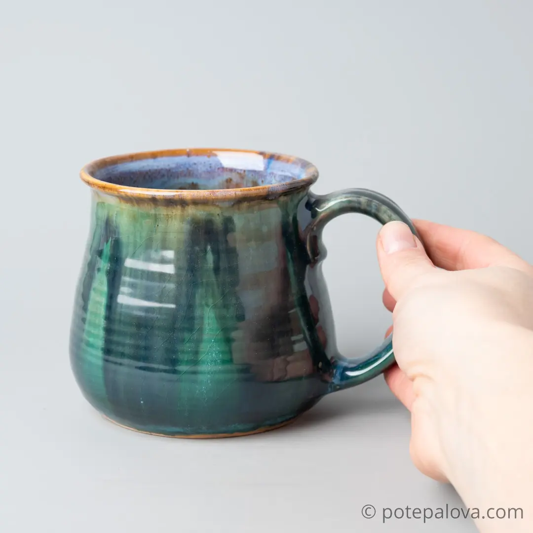 картинка Кружка Юрия Пересады большая зеленая  - DishWishes.Ru