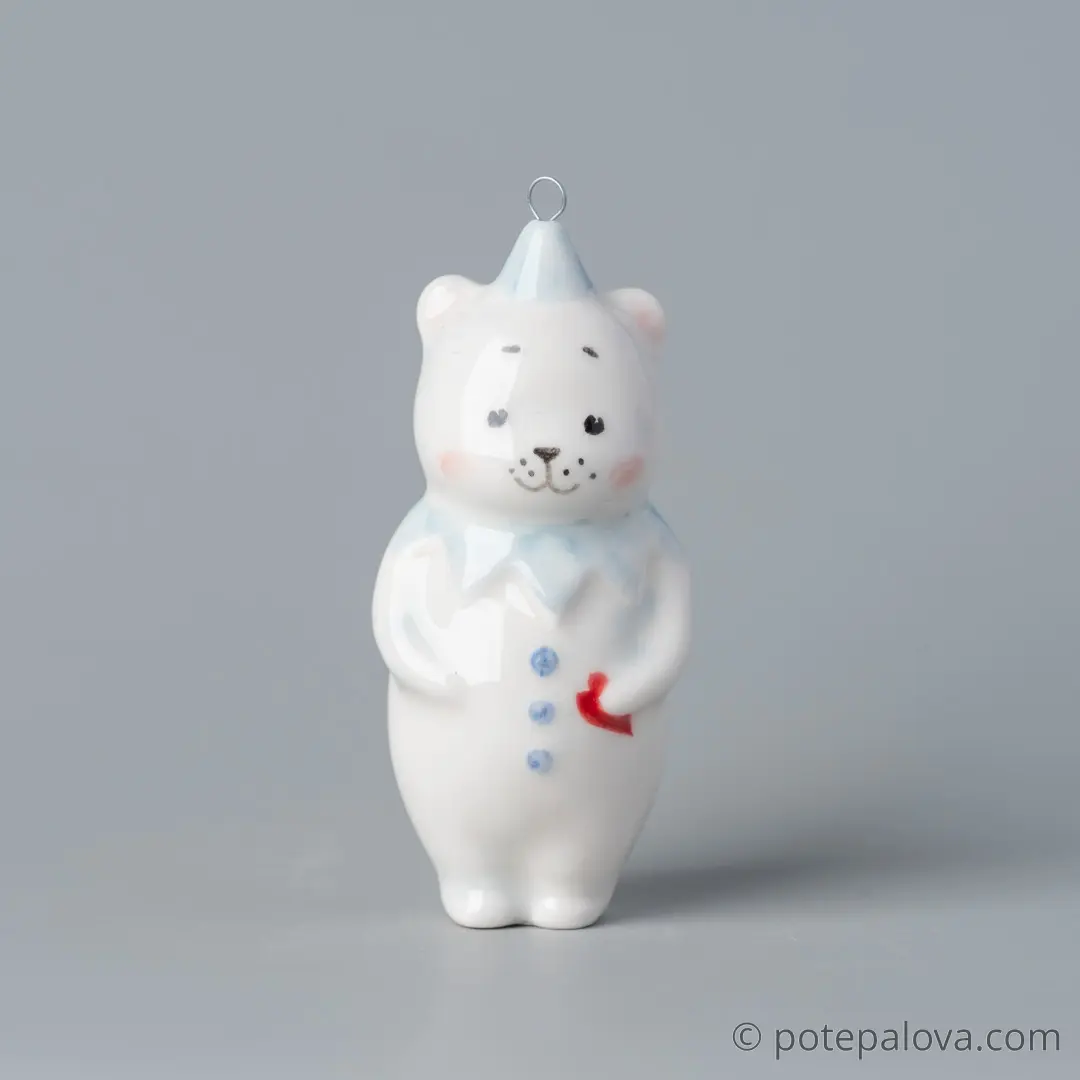картинка Фарфоровая игрушка "Белый мишка" 2 - DishWishes.Ru