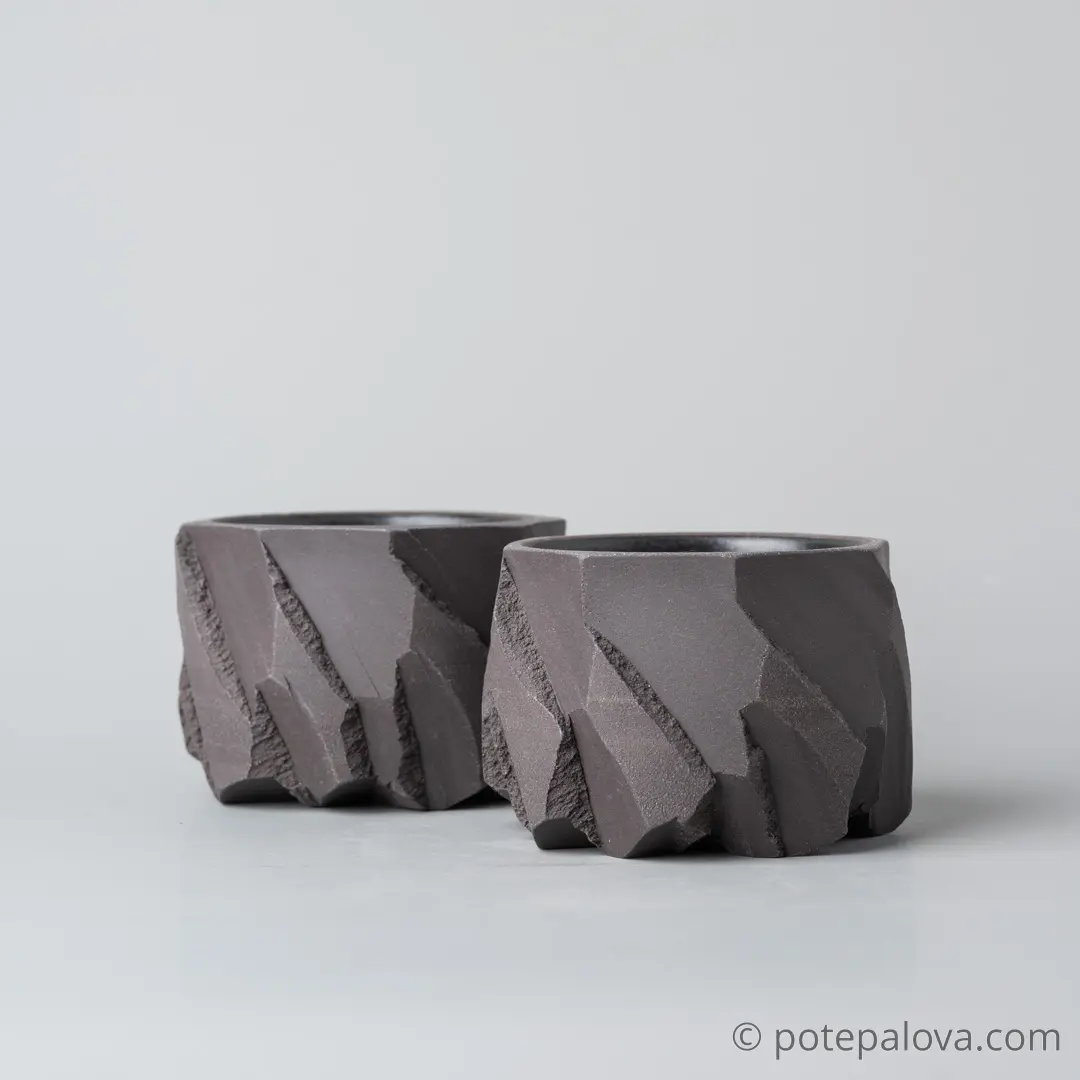 картинка Стакан Обсидиан малый с черной глазурью 130 мл - DishWishes.Ru