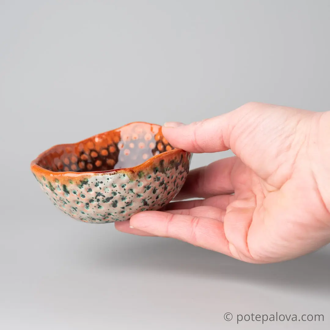 картинка Миска Niboqua малая оранжево-красная - DishWishes.Ru