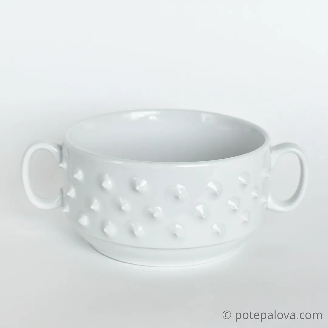 картинка Белая супница с шипами - DishWishes.Ru