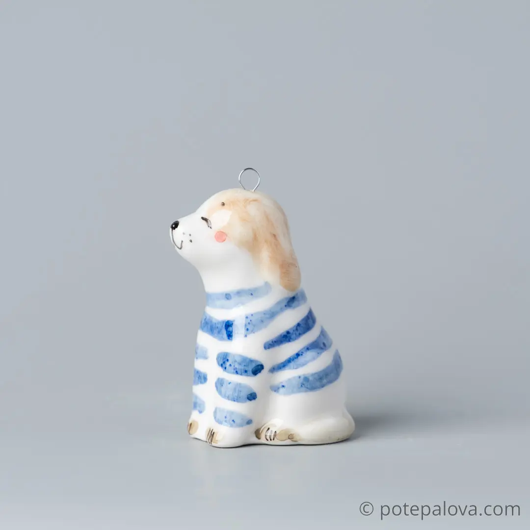 картинка Фарфоровая игрушка "Щенок" 2 - DishWishes.Ru
