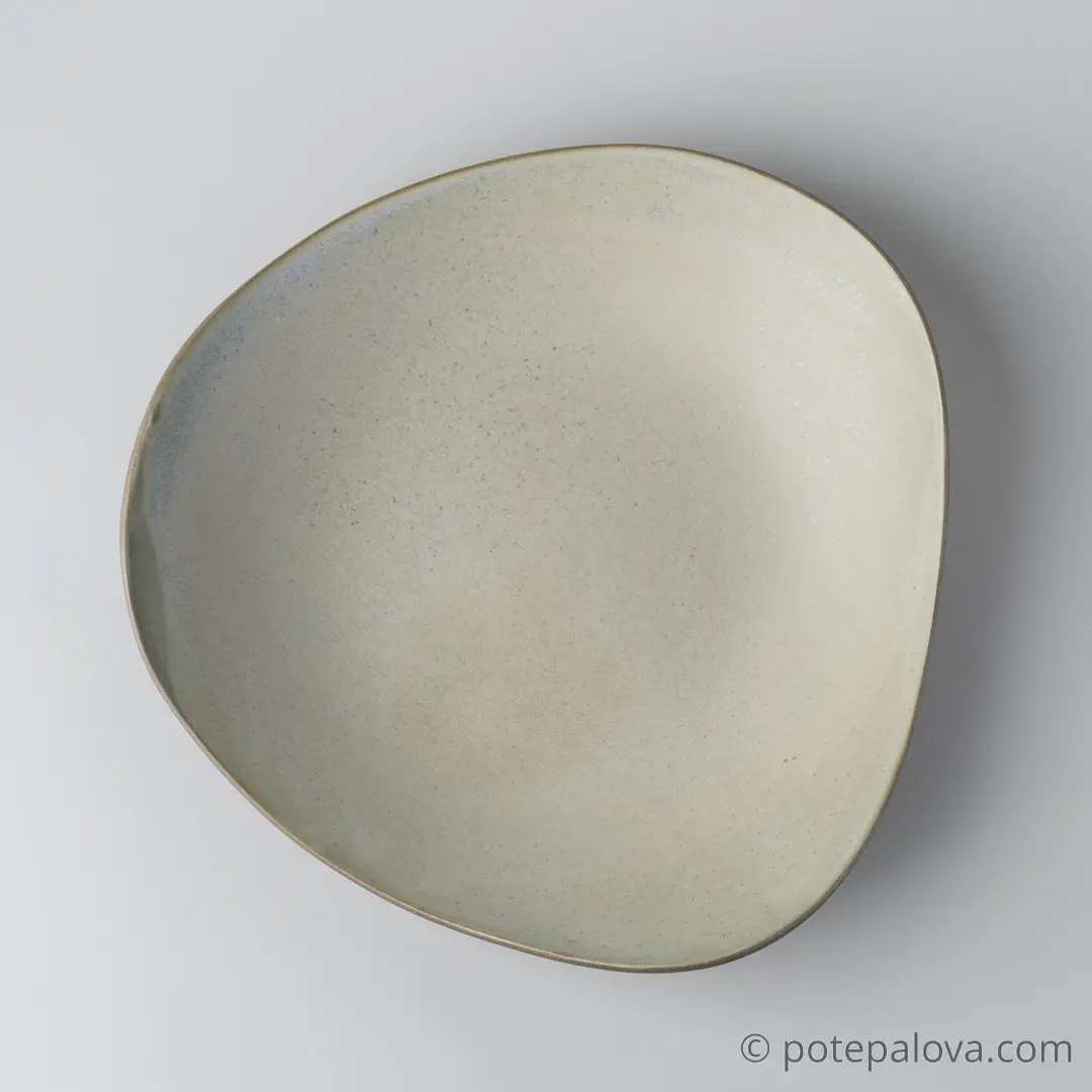 картинка Тарелка треугольная глубокая Sigma зеленая - DishWishes.Ru