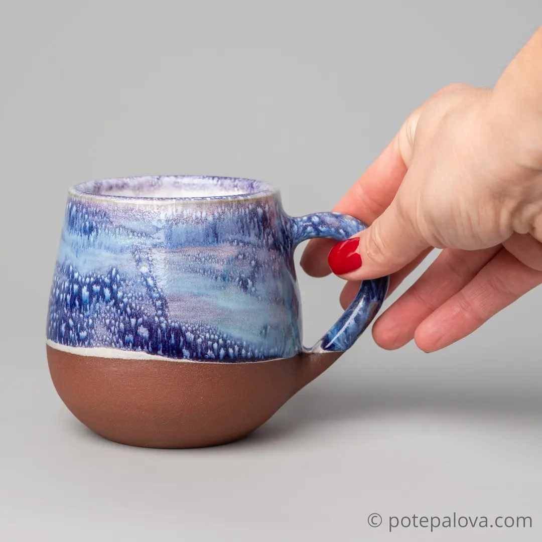 картинка Кружка "Космос" на красной глине 1 - DishWishes.Ru