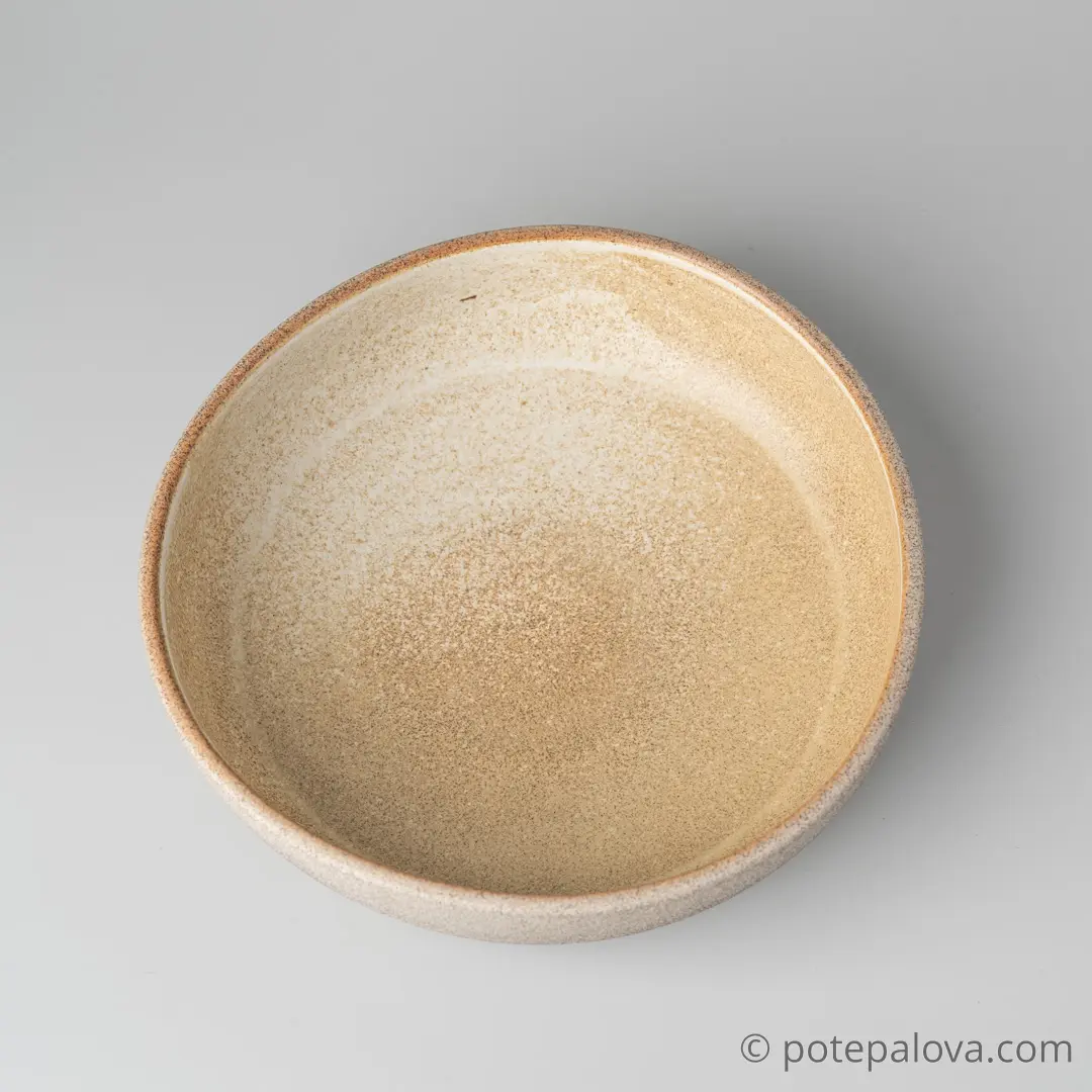 картинка Боул гончарный Sigma "Песочный" большой  18 см - 2 - DishWishes.Ru