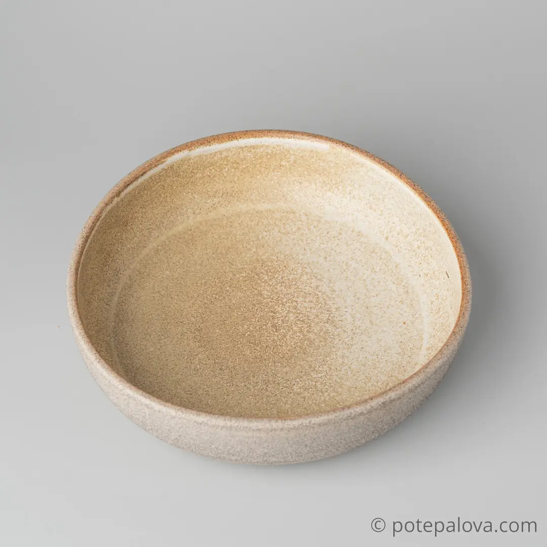 картинка Боул гончарный Sigma "Песочный" большой  18 см - 2 - DishWishes.Ru