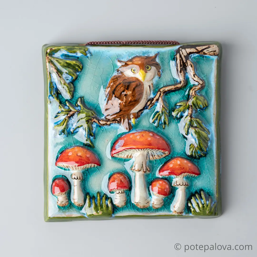 картинка Керамический изразец "Заколдованный лес" - DishWishes.Ru