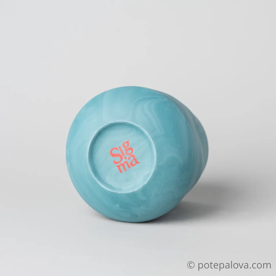 картинка Стакан фарфоровый Sigma Diamond "Морской" 300 мл - 2 - DishWishes.Ru