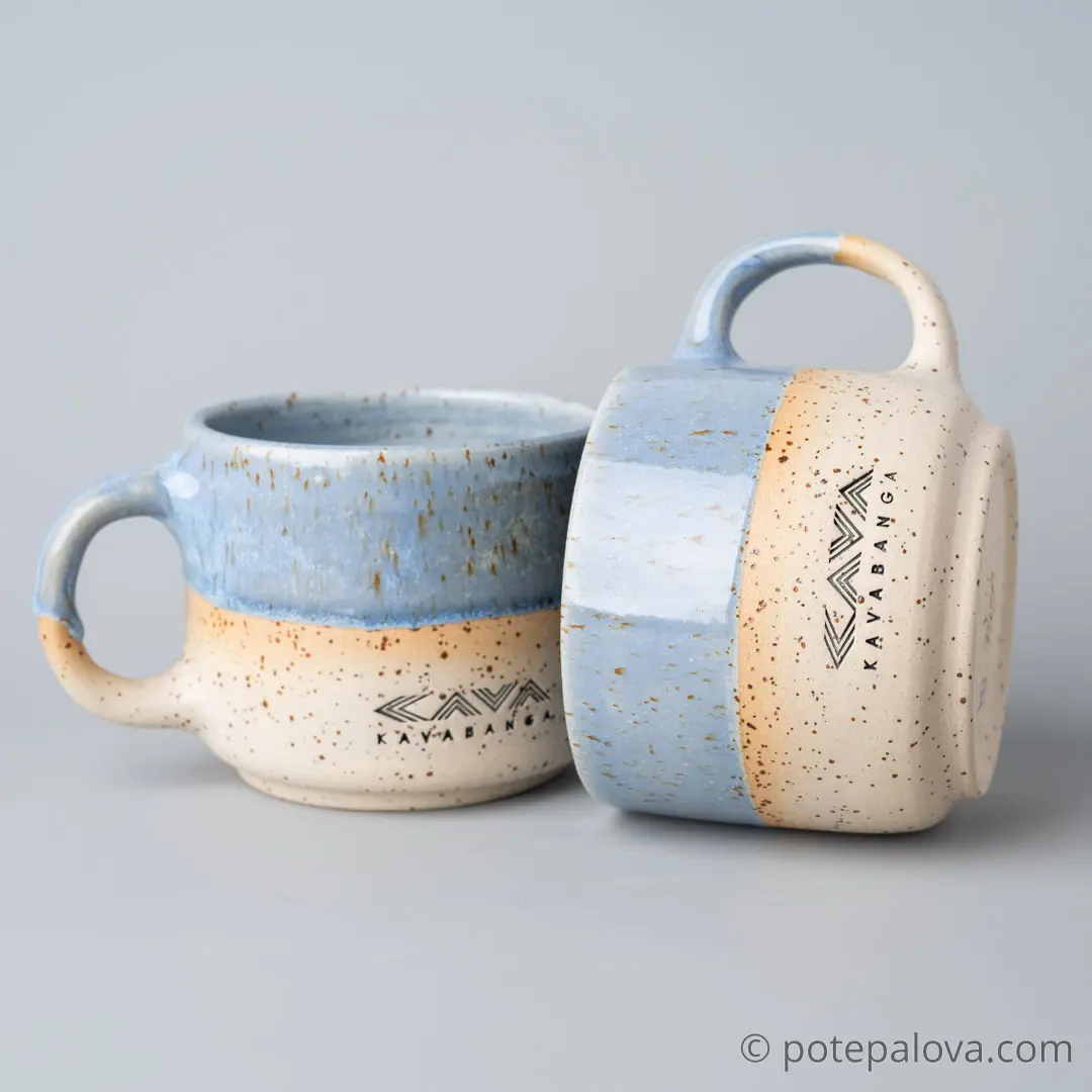 картинка Кружка голубая "CAVA"  1 - 450 мл - DishWishes.Ru